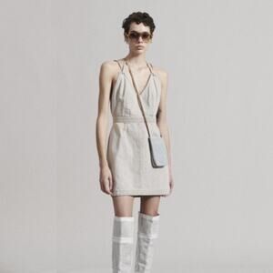 Rachel Comey Pasco Dress Khaki Greige Cotton NWT Made in USA Sz 6